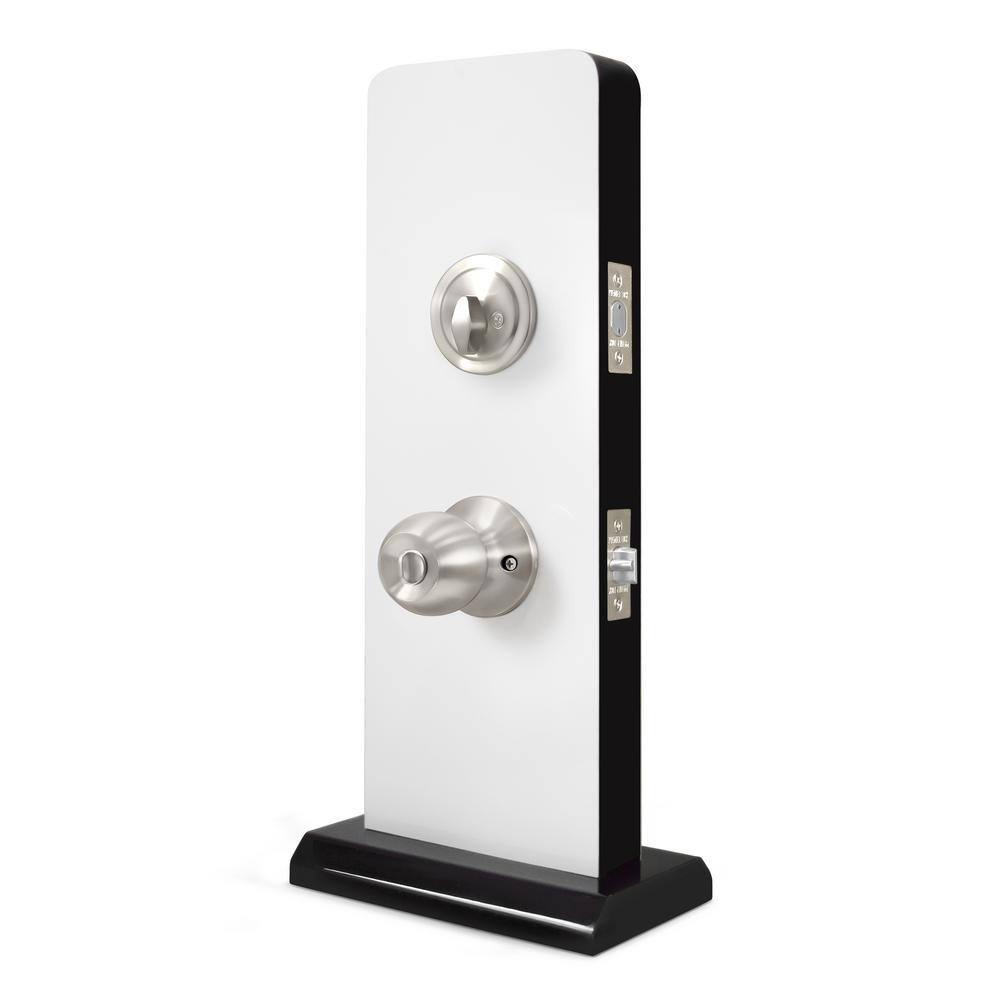 Matte Black Adjustable Entry Knob Set with Deadbolt