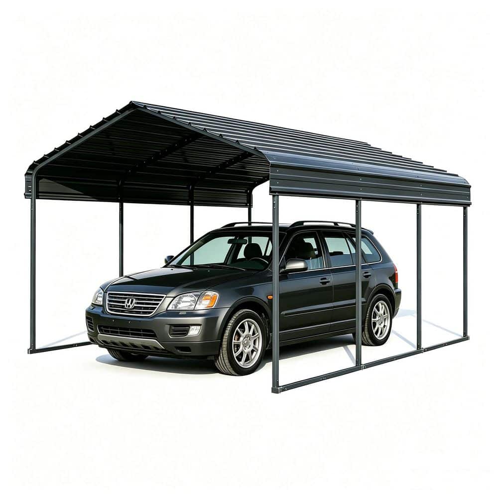 10 ft. x 15 ft. Heavy Duty Carport Shelter with Galvanized Steel Frame, Gray price history on PriceWatchPro