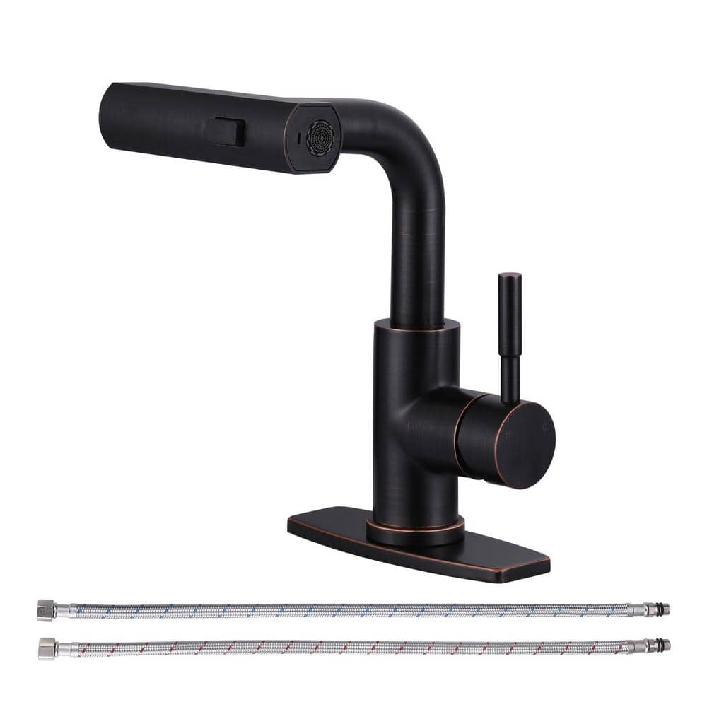 Oil Rubbed Bronze Single Handle Pull-Out Spray Bar Faucet