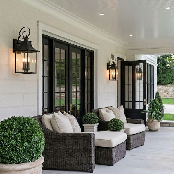 Quoizel Chancellor Mystic Black Outdoor Sconce 23.5 in. Hardwired