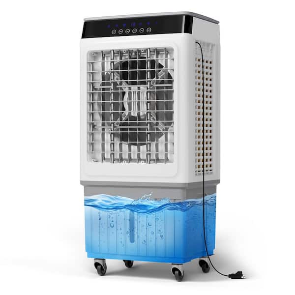 3450 CFM 3-Speeds Portable Evaporative Air Cooler with 9 Gal. Water Tank, Remote Control, 2 -Ice Packs for 460 sq. ft.