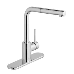 Menlo Single-Handle Pull-Out Sprayer Kitchen Faucet in Chrome