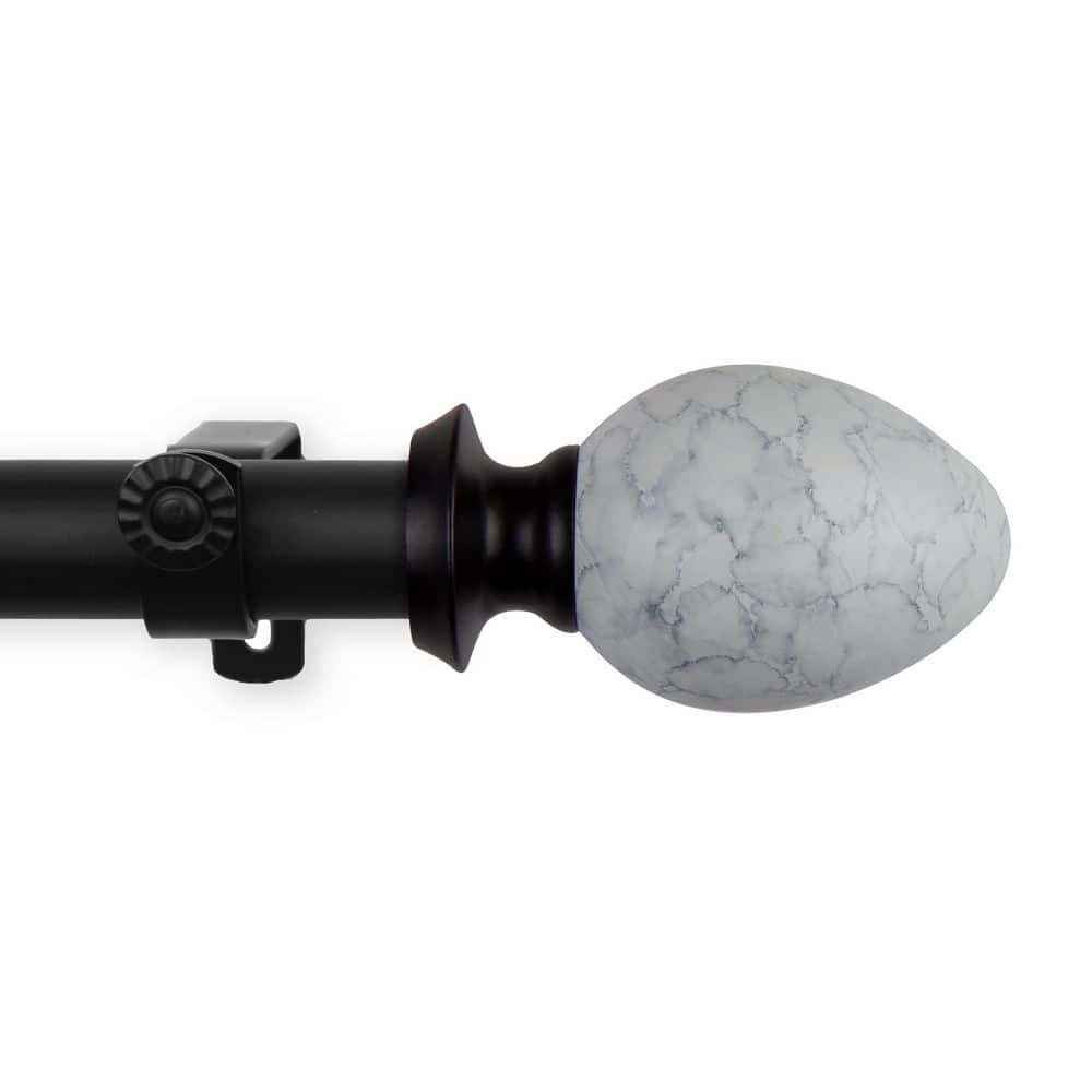 160 in. - 240 in. Adjustable Single Curtain Rod 1 in. Dia in Black with Danyon Finials price history on PriceWatchPro