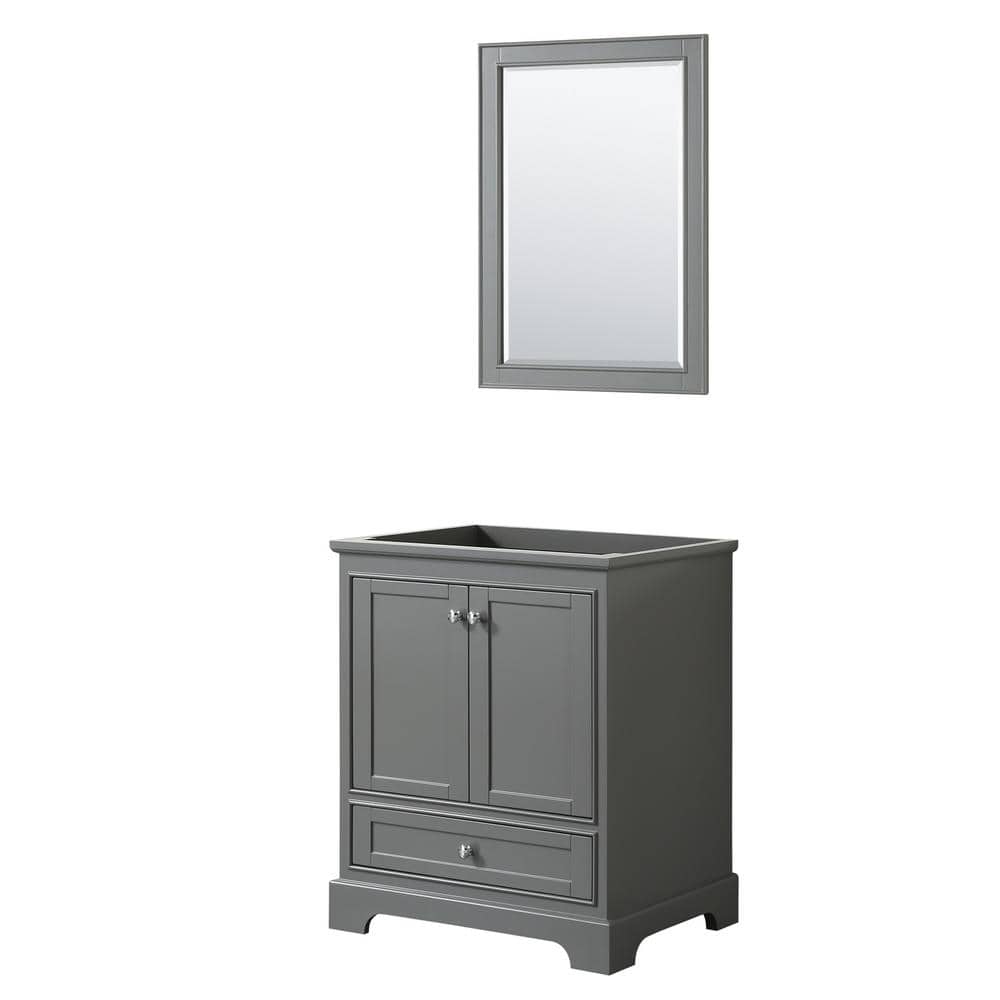 Reviews For Wyndham Collection Deborah 2925 In Single Bathroom Vanity Cabinet Only With 24 In Mirror In Dark Gray Wcs202030skgcxsxxm24 The Home Depot