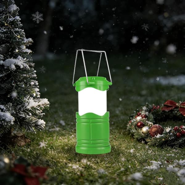 Green Battery Powered Portable Collapsible Hanging Night Light