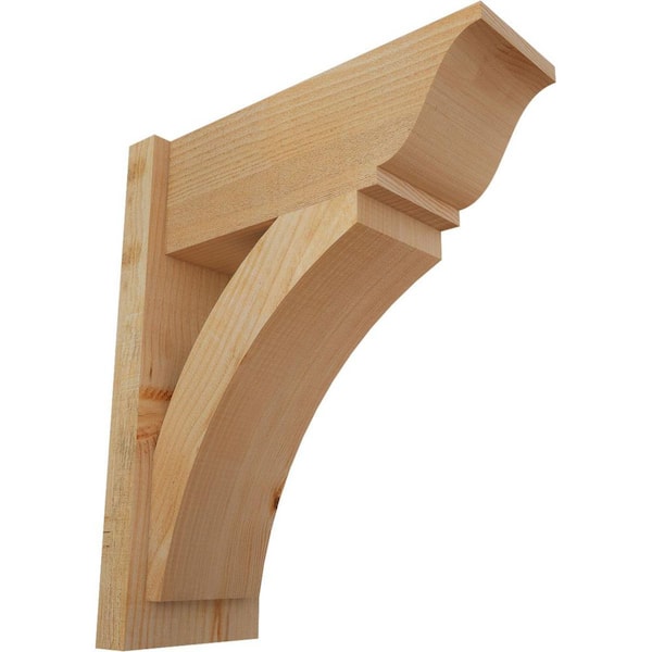 Ekena Millwork 8 in. x 24 in. x 20 in. Douglas Fir Thorton Traditional Rough Sawn Outlooker