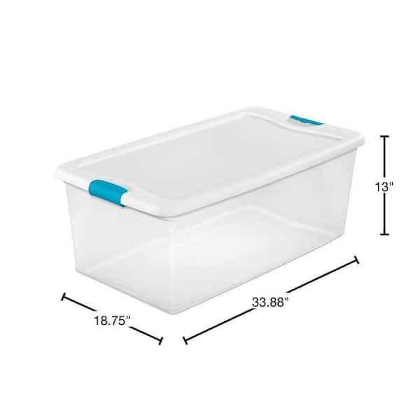 Sterilite 4 Sets Of 116 Quart And 6 Sets Of 18 Quart Heavy-duty Stackable  Clear Latch Lid Storage Container Tote For Home Organization : Target