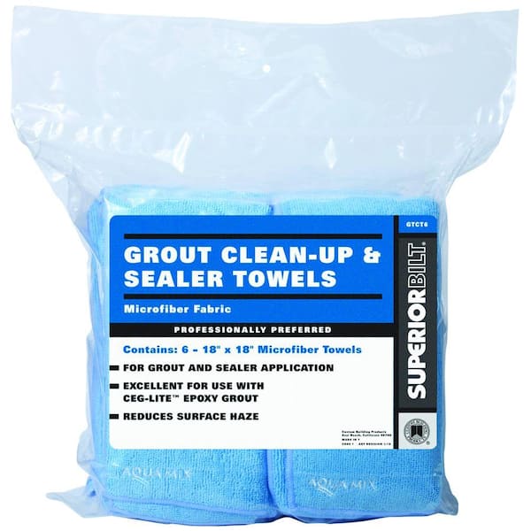 Custom Building Products SuperiorBilt 18 in. x 18 in. Microfiber Grout Clean-Up and Sealer Towels (6 Pieces / Bag)