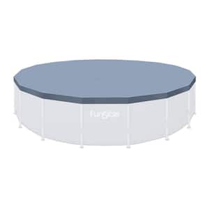 18 ft. x 18 ft. Round Gray Above Ground Pool Safety Cover