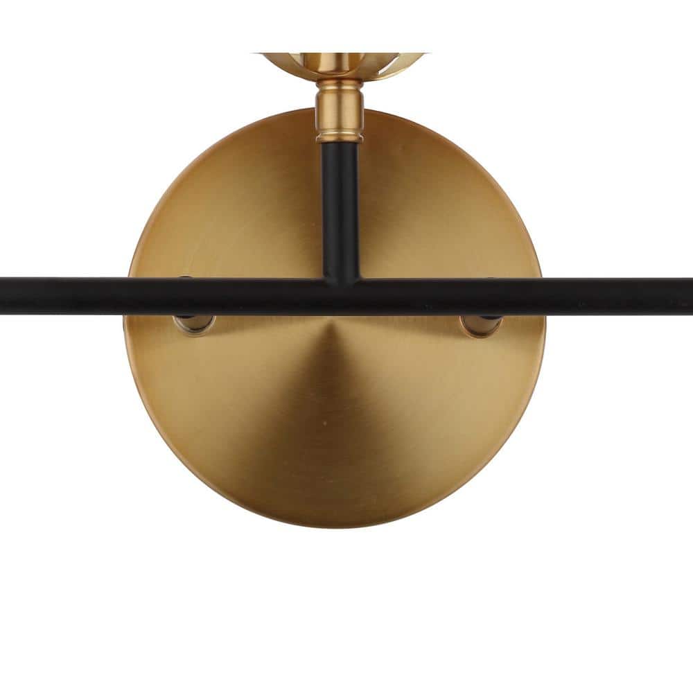Caleb 3-Light 22" Antique Black & Brass Vanity Wall Sconce