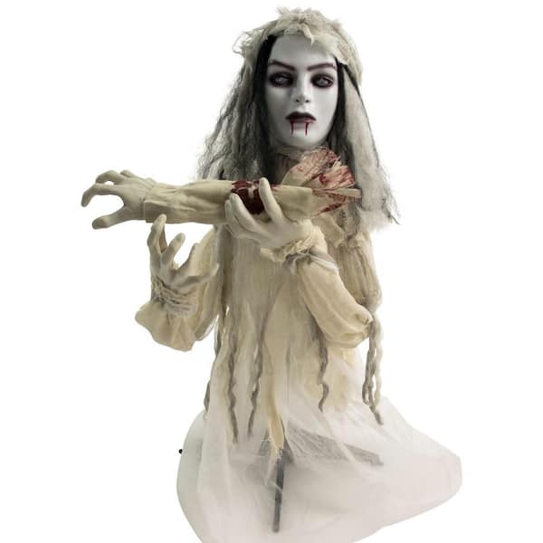 Haunted Hill Farm 40 in. Touch Activated Animatronic Bride