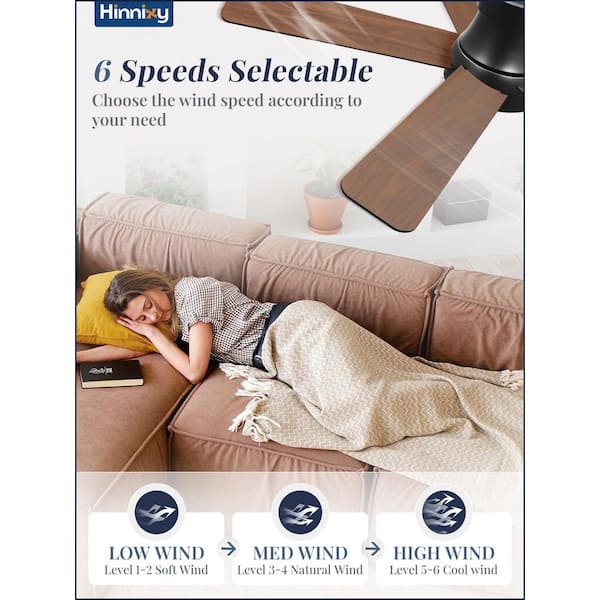 HINNIXY 42 in. Indoor Black Low Profile Standard Flush Mount