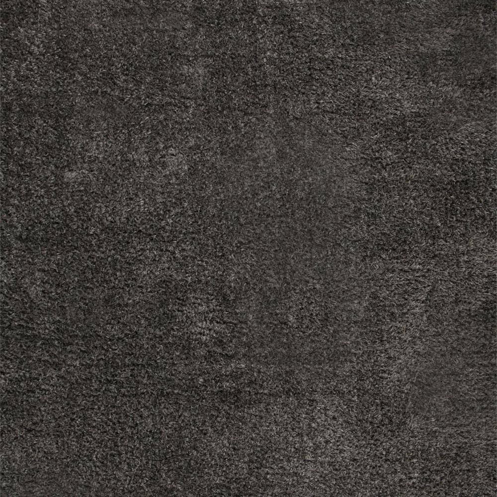 Charcoal Gray 8' x 10' Wool and Synthetic Shag Rug