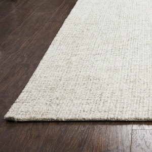 London Collection Beige/Ivory 10 ft. x 14 ft. Hand-Tufted Solid Area Rug