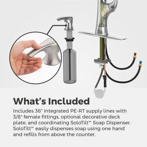 Pfister Miri Spotdefense Stainless Steel 1-Handle Deck-Mount Pull-Out Handle Kitchen Faucet (Deck Plate Included) Pfister Miri Spotdefense Stainless Steel 1-Handle Deck-Mount Pull-Out Handle Kitchen Faucet (Deck Plate Included)