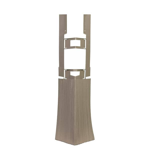 Novik Shake HS - 4.75 in. x 19.25 in. Hand-Split Shake in Weathered Blend - Corner (3.85 lin. ft. per Box) Trim Plastic Siding