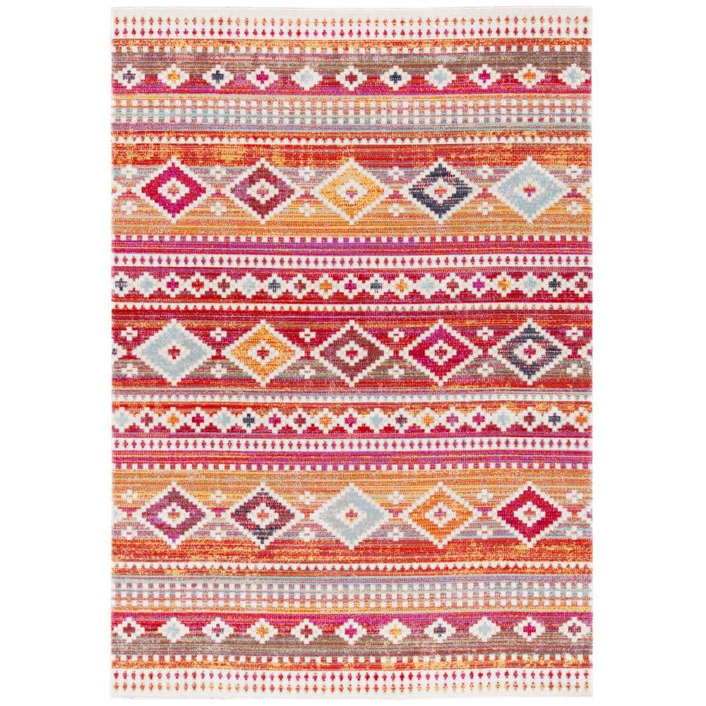 Montage Red/Fuchsia 5 ft. x 8 ft. Diamond Tribal Ikat Indoor/Outdoor Patio  Area Rug price history on PriceWatchPro