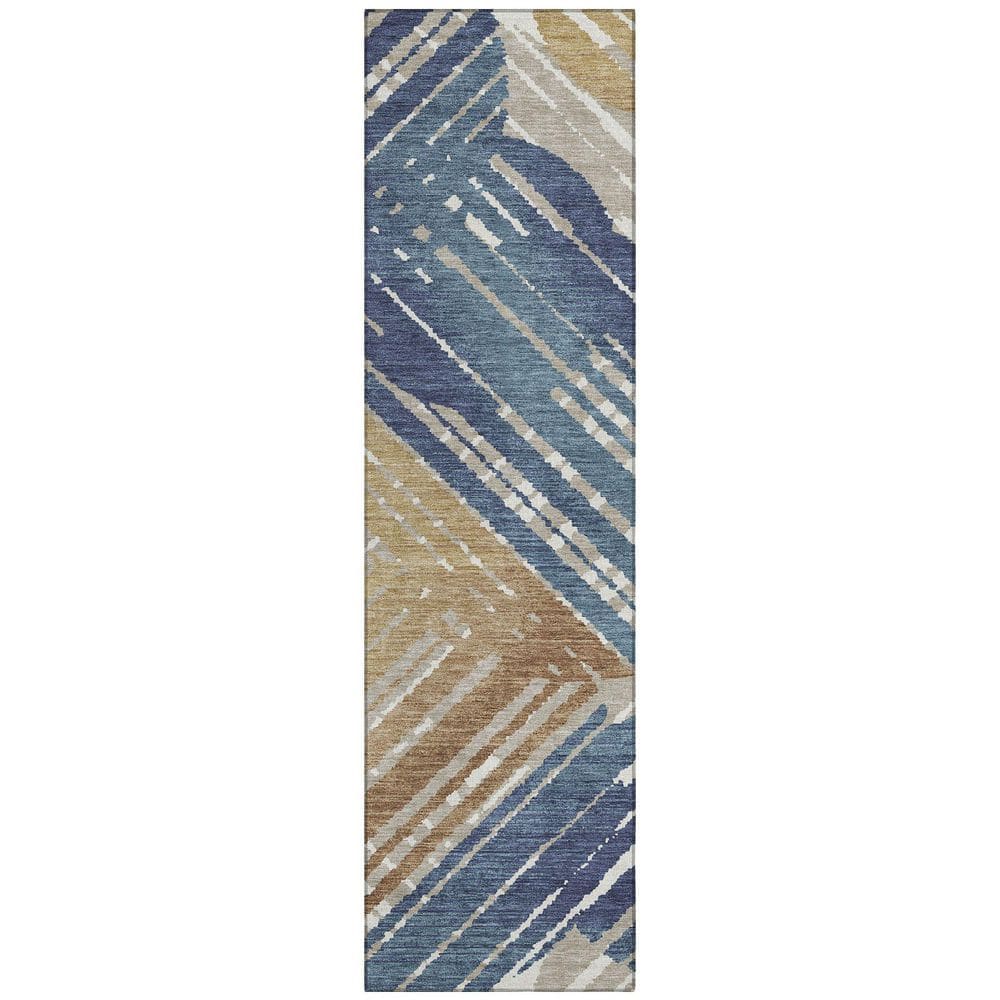 Chantille Machine Washable Indoor/Outdoor Abstract ACN2653 Navy 2 ft. x 7 ft. Runner Rug price history on PriceWatchPro
