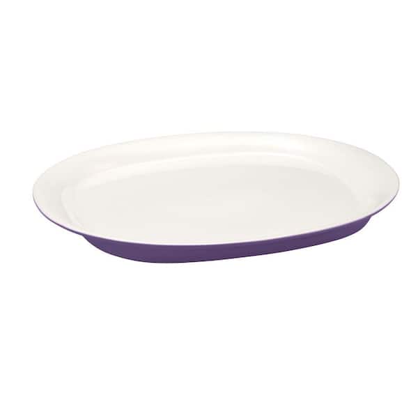 Rachael Ray Serveware 10 in. x 14 in. Oval Platter in Purple