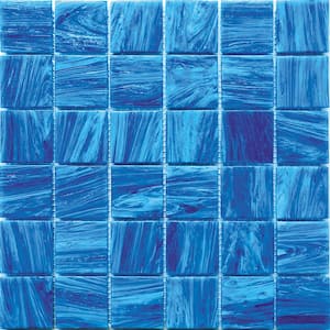 Celestial Glossy Ultrmarine Blue 12 in. x 12 in. Glass Mosaic Wall and Floor Tile (20 sq. ft./case) (20-pack)