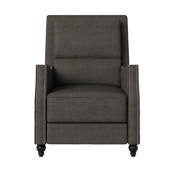 Gaius 25 in. Width Big and Tall Charcoal Fabric Tufted Club