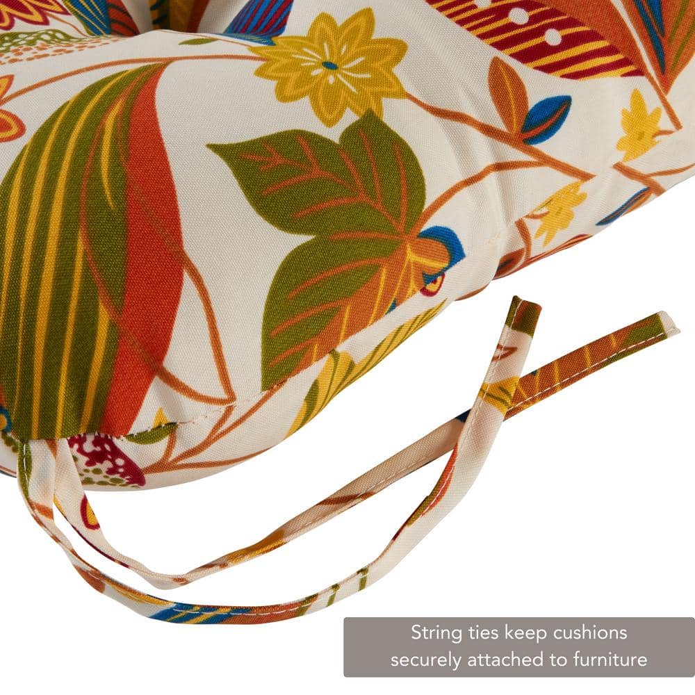 Esprit Floral Multicolor Polyester Outdoor Chair Cushion Set