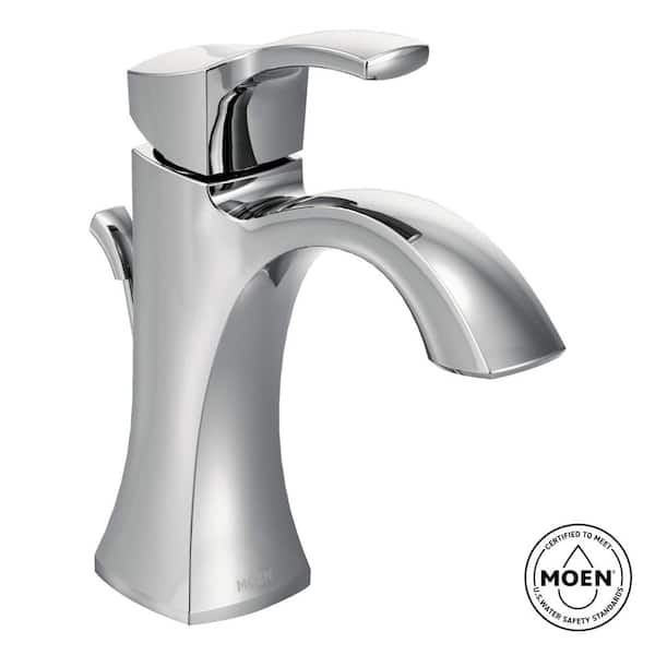 Voss Single Hole Single-Handle High-Arc Bathroom Faucet in Chrome