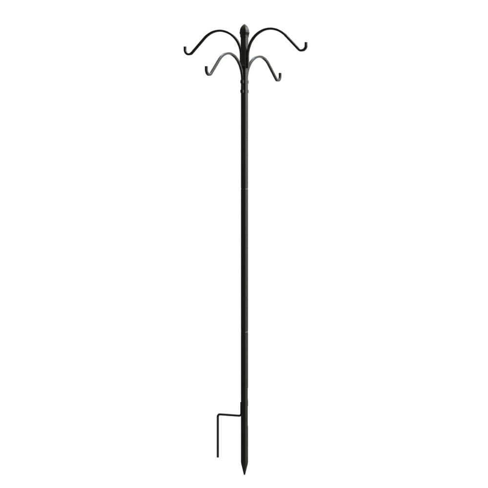 84 in. 4-Way Finial Steel Shepherd Hook