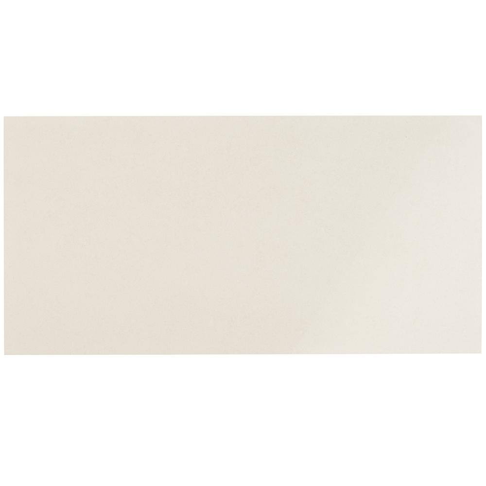 ToughTech 12" x 24" Polished White Porcelain Tile