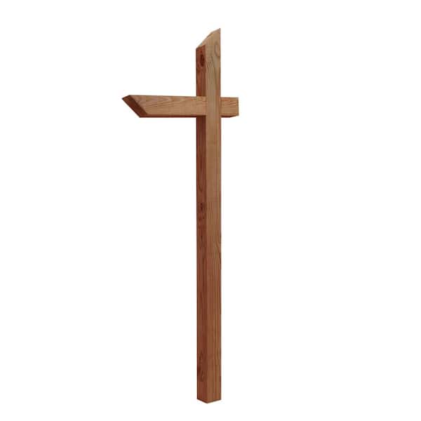 Outdoor Essentials Angled 72 in. x 4 in. x 4 in. Color Treated Mailbox Post