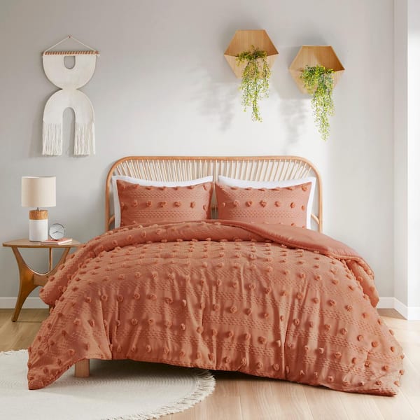 Intelligent Design Vera 2-Piece Rust Twin/Twin XL Clip Jacquard Comforter Set