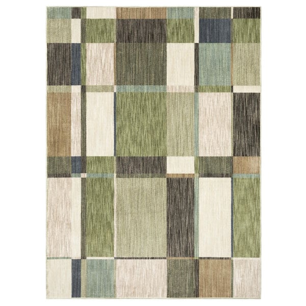 Vela Green 8 ft. x 10 ft. Modern Indoor Area Rug