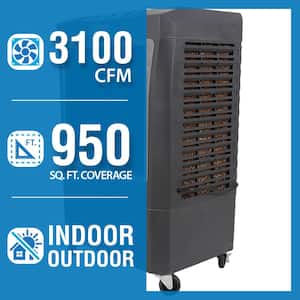 3,100 CFM 3-Speed Portable Evaporative Cooler (Swamp Cooler) for 950 sq. ft.
