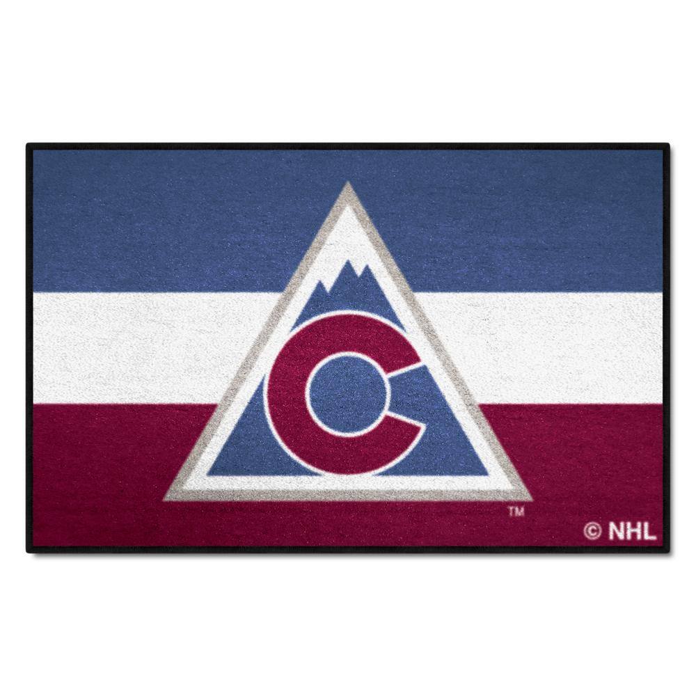 FANMATS NHL Retro Colorado Rockies Black 2 ft. Round Hockey Puck