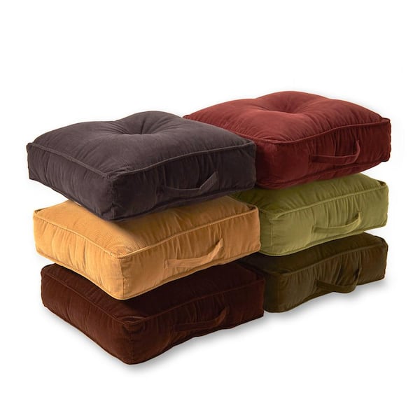 Greendale Home Fashions Indoor Reversible Corduroy Chair Pad (2-Pack), Buff