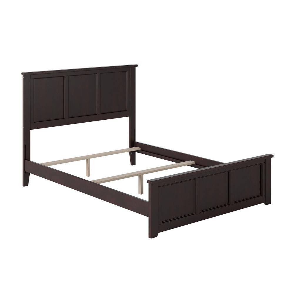 Madison Espresso Full Wood Platform Bed with Headboard