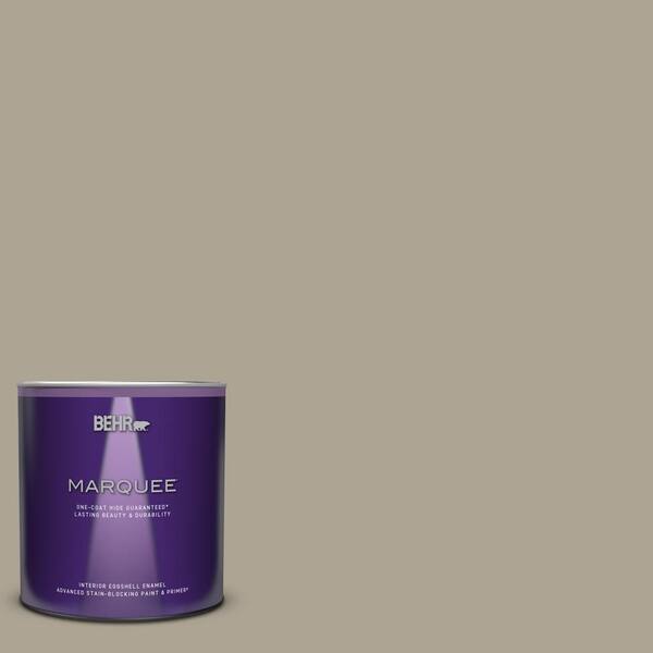 BEHR MARQUEE 1 qt. Home Decorators Collection #HDC-NT-14 Smoked Tan One-Coat Hide Eggshell Enamel Interior Paint & Primer