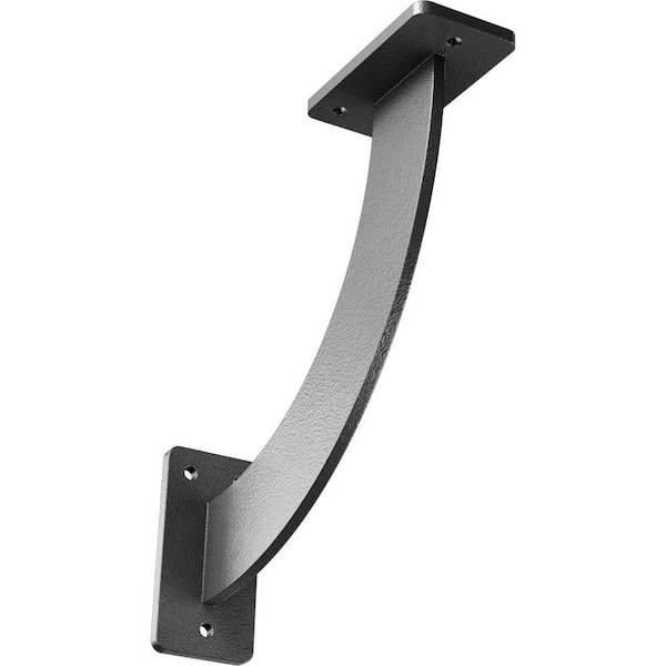 2 in. x 9 in. x 9 in. Steel Hammered Silver Bradford Bracket