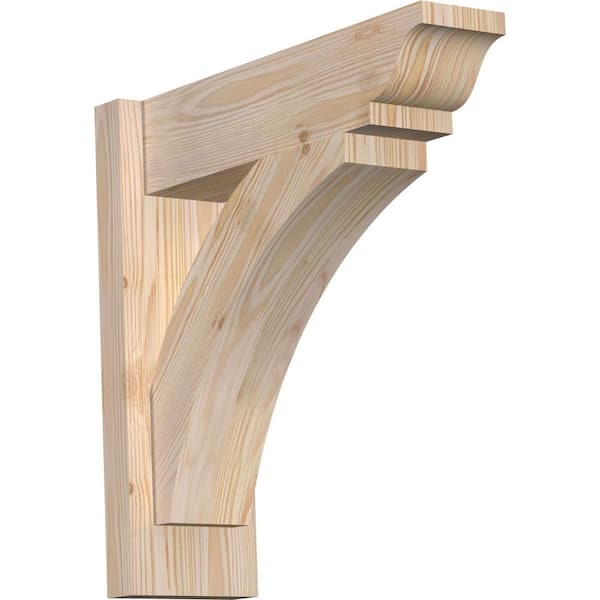 Ekena Millwork 6 in. x 18 in. x 18 in. Douglas Fir Thorton Traditional Smooth Outlooker