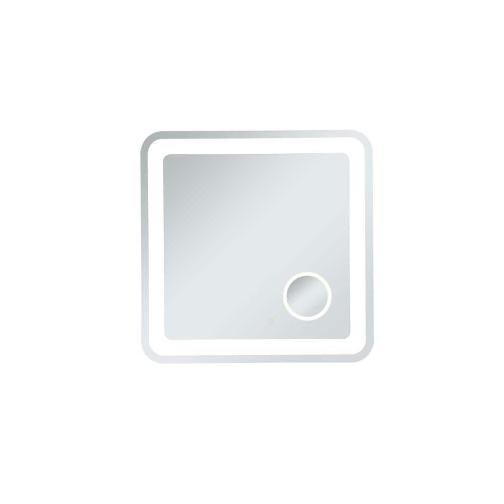 Simply Living 30 in. W x 30 in. H Small Rectangular Frameless Magnifying Wa