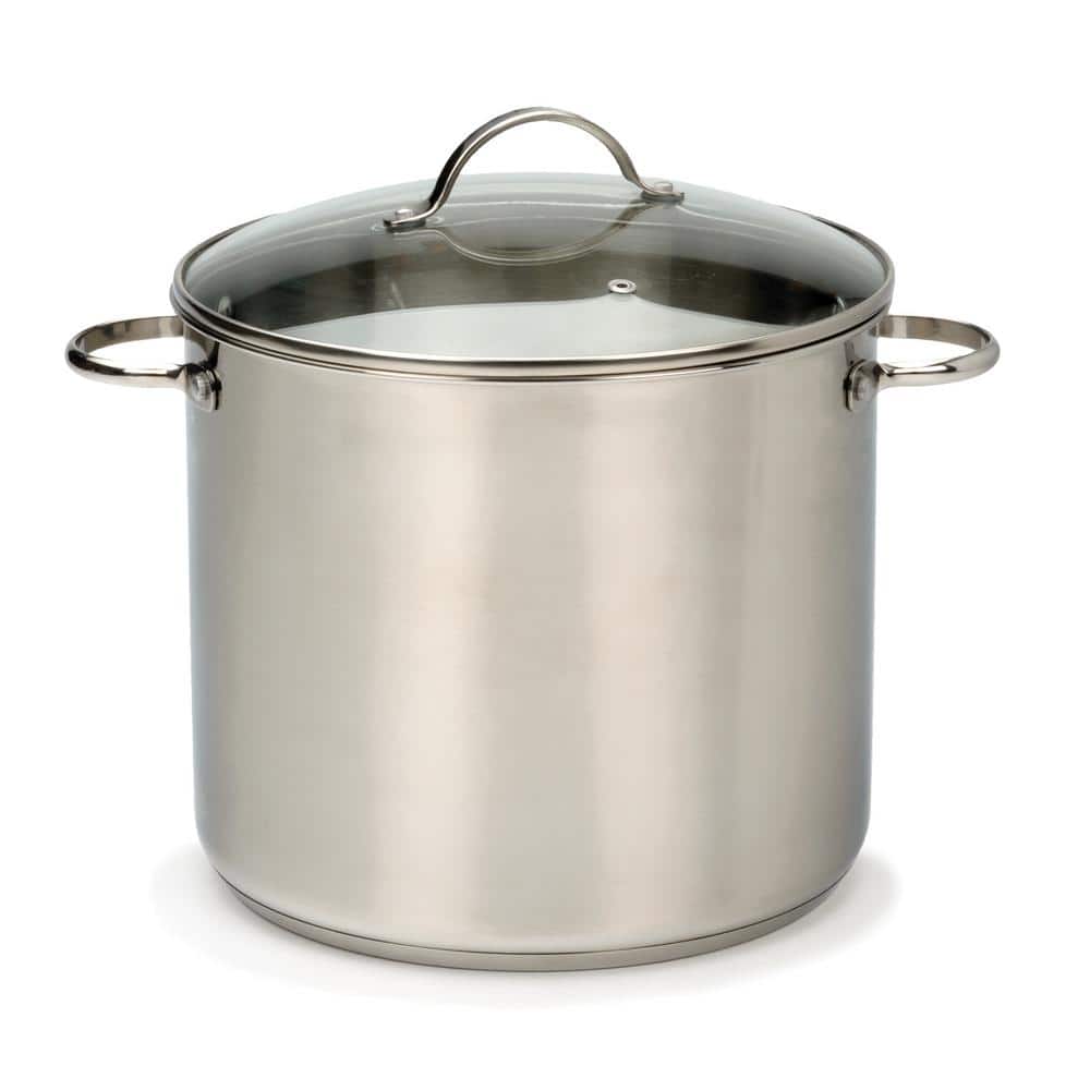  CURTA 12 Quart Large Stock Pot with Lid, NSF Listed, 3