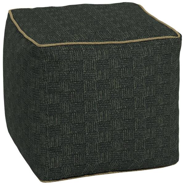 Bombay Outdoors Tangier Stitch Square Outdoor Pouf Ottoman Cushion