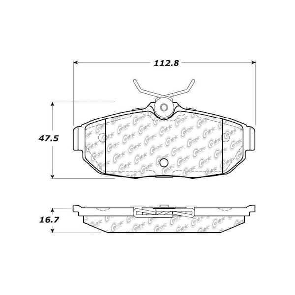 Centric Parts Disc Brake Pad Set 2005-2010 Ford Mustang V6 V8