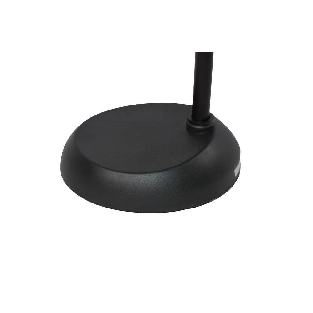 Adjustable Black LED Magnifier Floor Lamp with Swing Arm