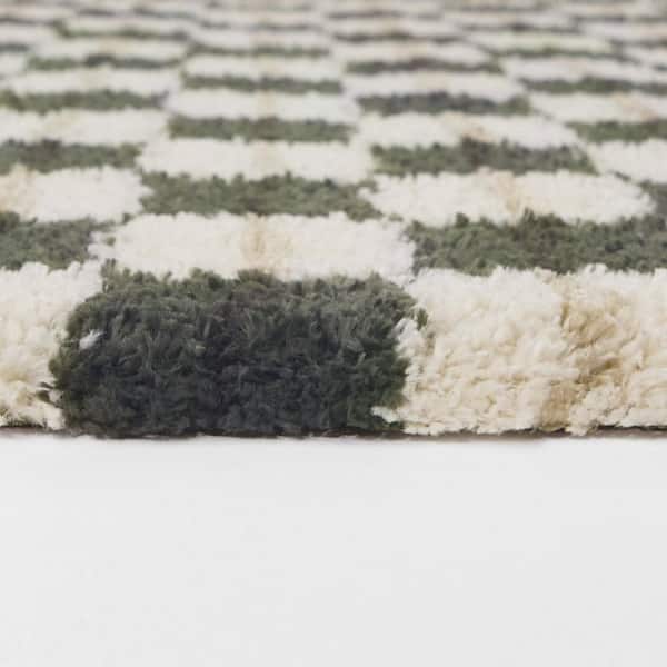 Bateman 5 ft. x 7 ft. Green Area Rug