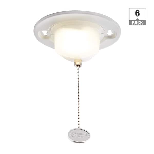 Commercial Electric 45-Watt Equivalent 5 in. E26 Closet Light Utility Light with Pull Chain LED Light Bulb 650 Lumens 4000K (6-Pack)