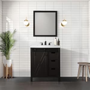 Marsyas 30 in W x 22 in D Brown Bath Vanity without Top