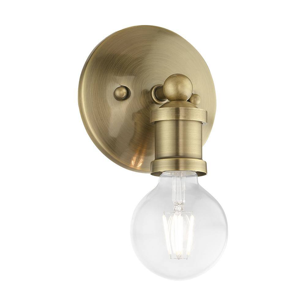 Lansdale Antique Brass Single-Light Vanity Sconce