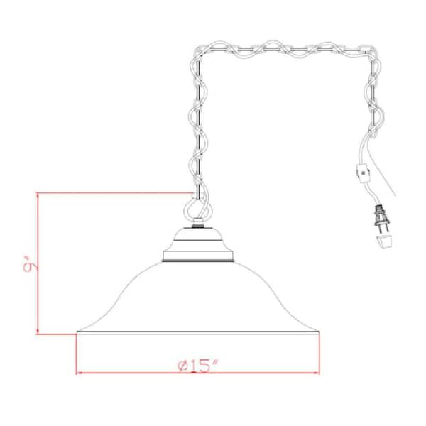Millbridge 1-Light Satin Nickel Swag Light Fixture
