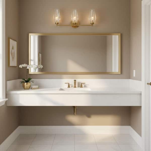 Ana 23.5 in. 3-Light Heritage Brass Vanity Light